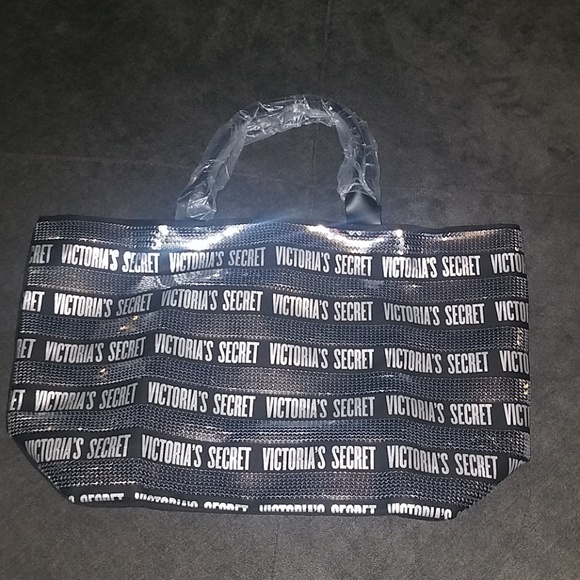 Victoria's Secret black and silver tote - Picture 5 of 6